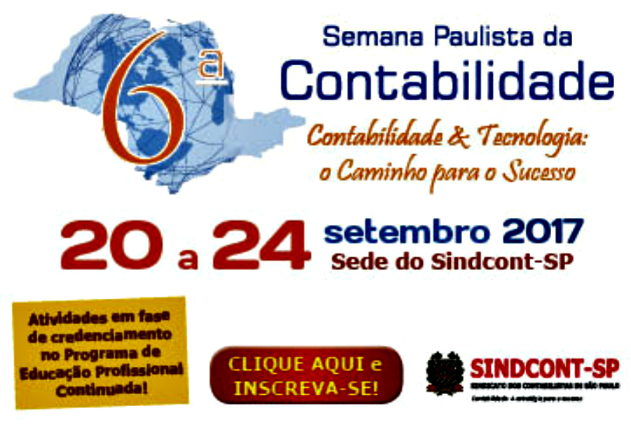 Inscrições abertas para a 6ª Semana Paulista da Contabilidade