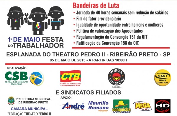 Ribeirão Preto prepara festa para comemorar o 1º de maio