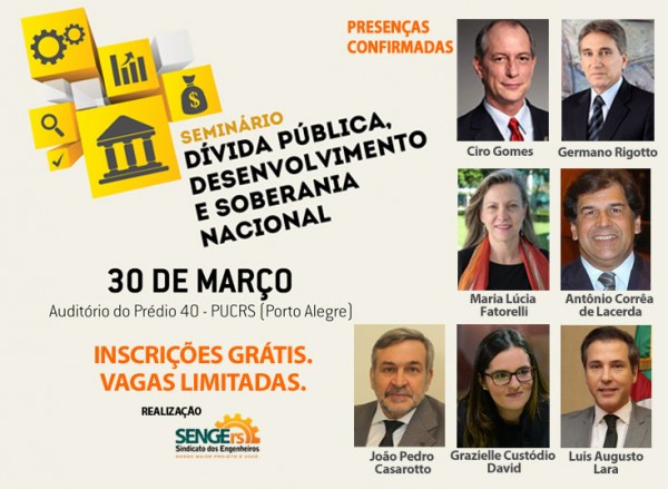 Sindicato dos Engenheiros do Rio Grande do Sul promove seminário para debater dívida pública