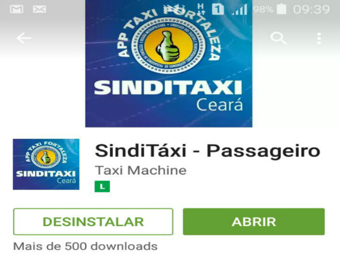 APP do Sinditaxi está disponível em lojas de aparelhos Android e iOS
