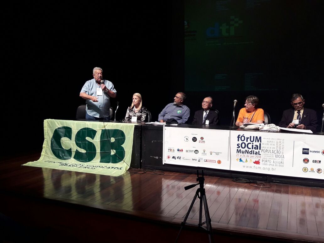 CSB debate políticas públicas no Fórum Social Mundial da População Idosa, em Porto Alegre