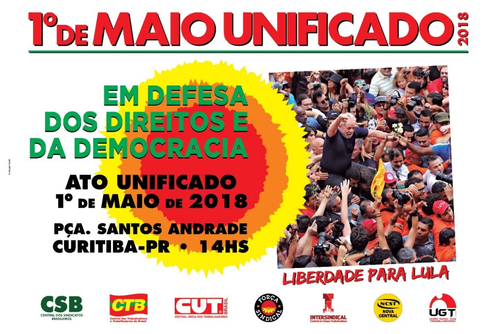 1º de maio unificado das centrais será realizado em Curitiba