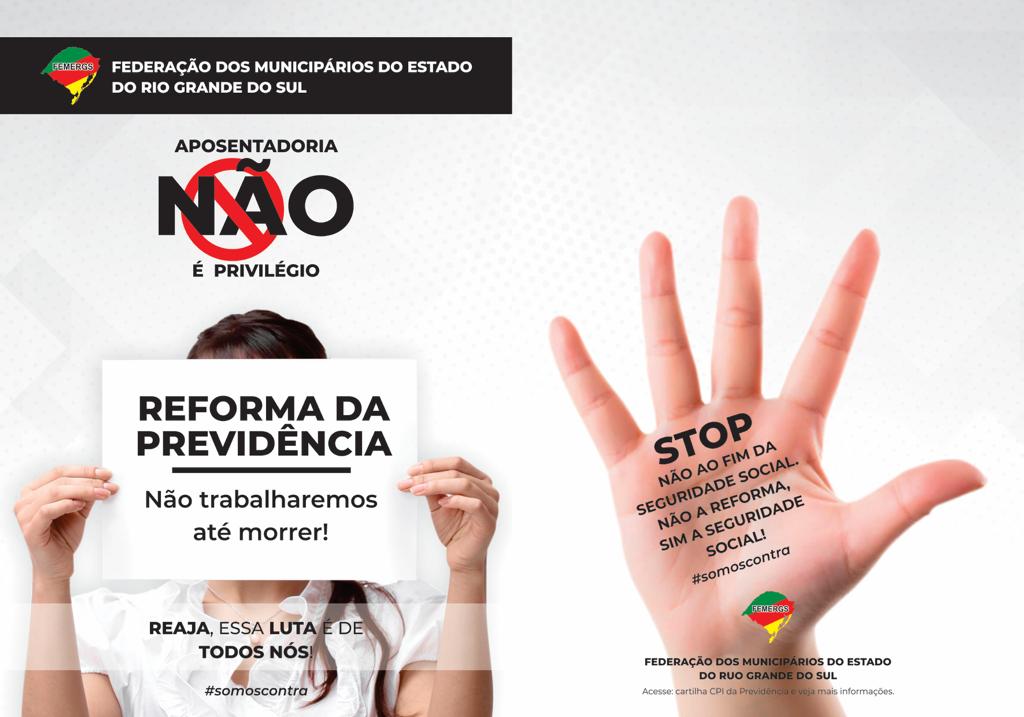 Federação dos Municipários do RS lança campanha contra reforma de Bolsonaro