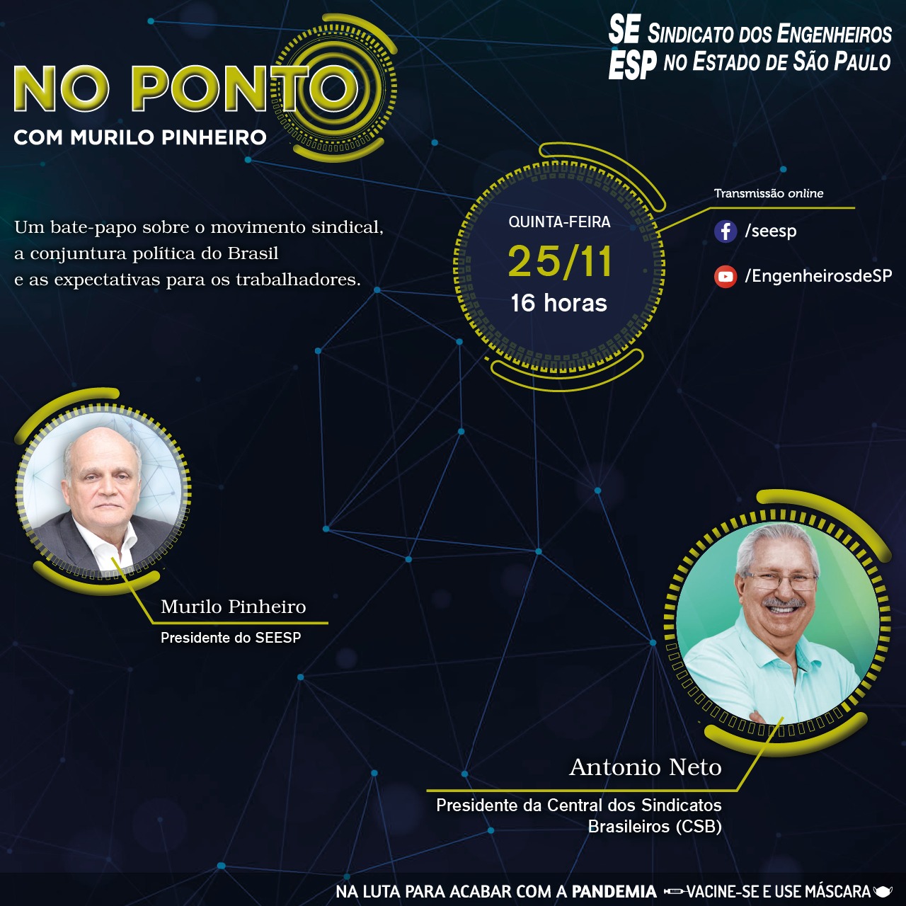Antonio Neto participa do programa No Ponto com Murilo Pinheiro nesta quinta-feira