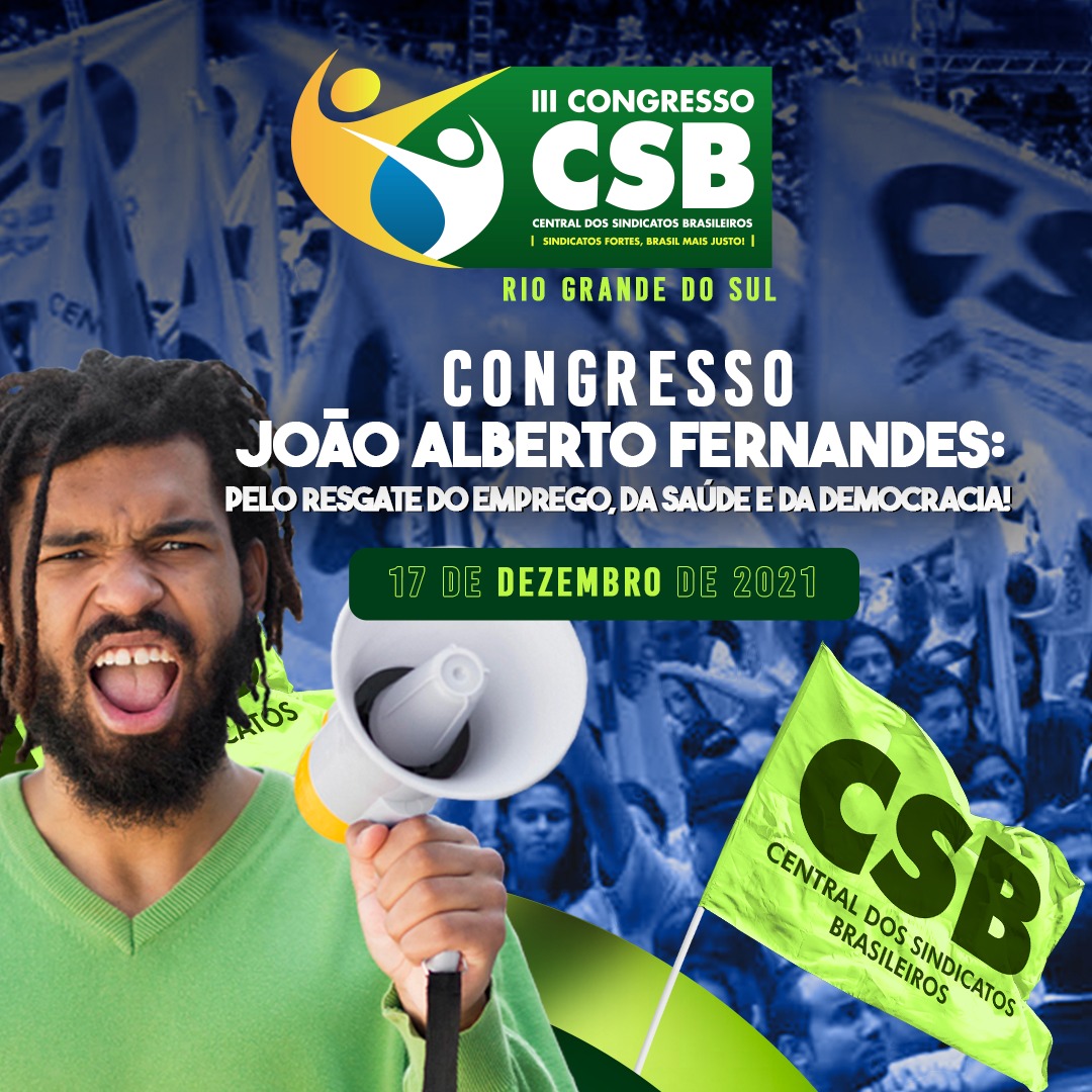 CSB RS realiza seu III Congresso no próximo dia 17 – Inscrições Abertas!