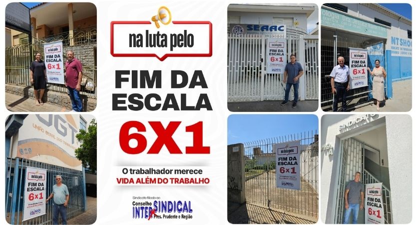 campanha contra escala 6x1 presidente prudente